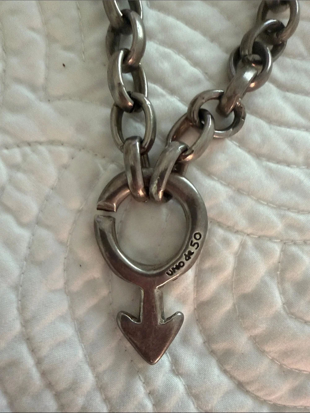 Vintage UNO de 50  Women's Silver plated necklace